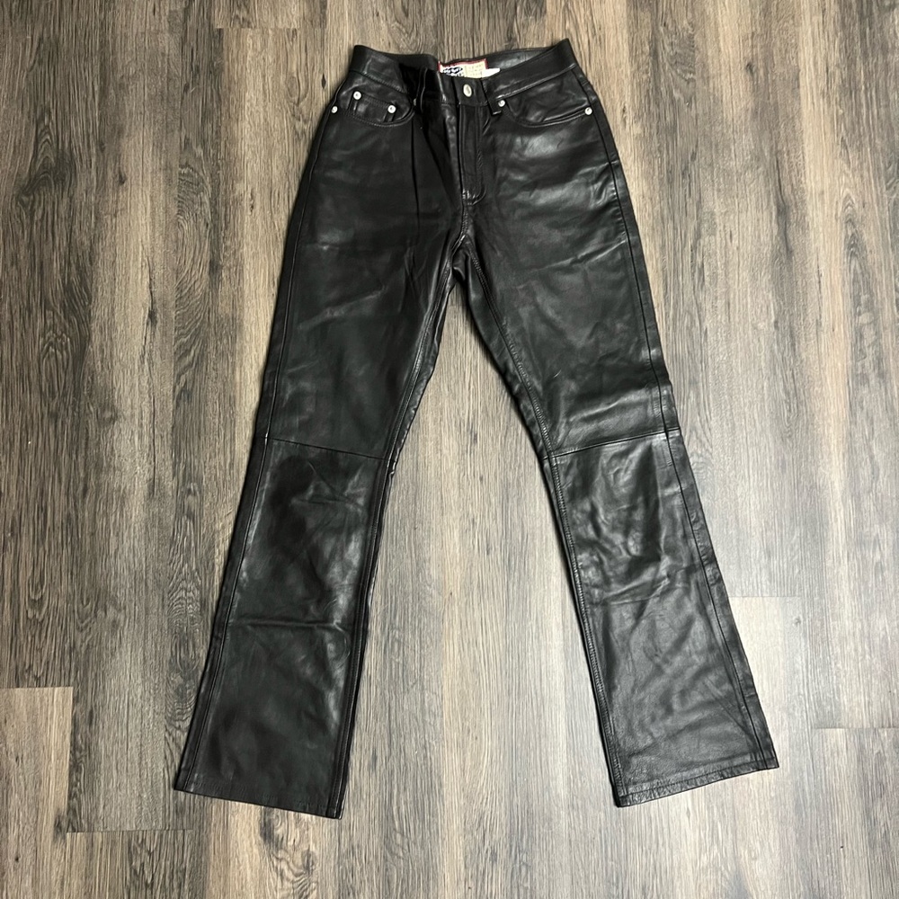 Vintage Old Navy leather jeans